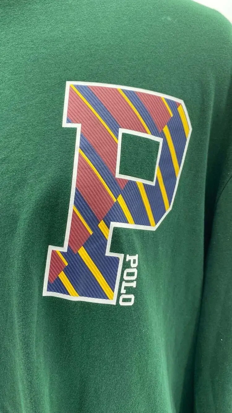 Polo Ralph Lauren Men's Long Sleeve T-Shirt with Large Graphic 'P' Logo
